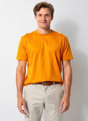 T-shirt coupe droite manches courtes orange DAYTONA homme