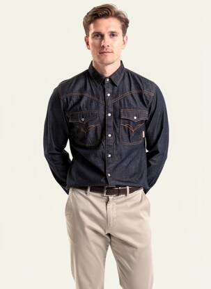 Chemise manches longues poches noir IRON AND RESIN homme