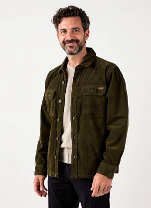 Veste casual fermeture boutonnée sur le devant vert DAYTONA homme