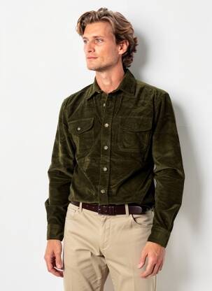 Chemise manches longues poches vert IRON AND RESIN homme