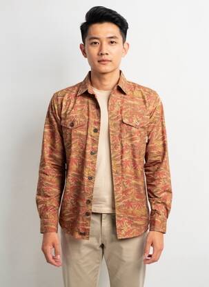 Veste casual fermeture boutonnée sur le devant marron IRON AND RESIN homme