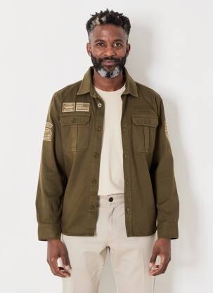 Veste casual fermeture boutonnée sur le devant vert DAYTONA homme