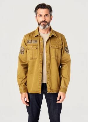 Veste casual fermeture boutonnée sur le devant marron DAYTONA homme