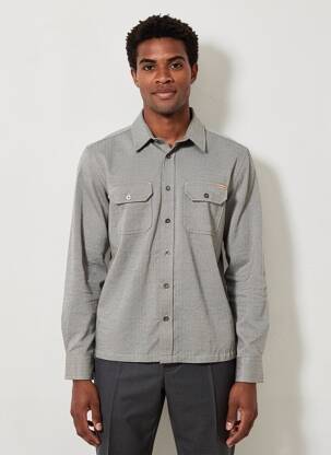 Chemise manches longues imprimé fantaisie gris IRON AND RESIN homme