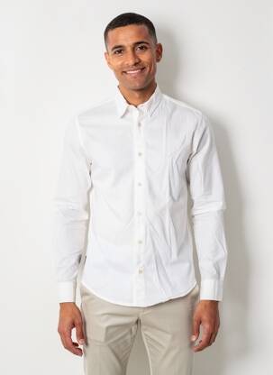 Chemise manches longues manches longues blanc DAYTONA homme