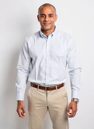 Chemise manches longues imprimé fantaisie bleu DAYTONA homme