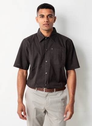 Chemise manches courtes poches gris IRON AND RESIN homme