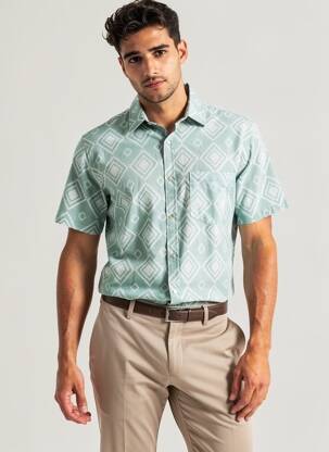 Chemise manches courtes poches vert IRON AND RESIN homme