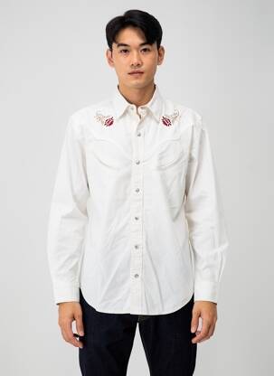 Chemise manches longues poches beige IRON AND RESIN homme