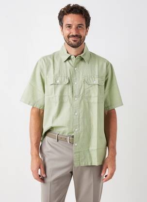 Chemise manches courtes coupe droite vert DAYTONA homme
