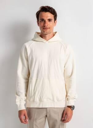 Sweat-shirt à capuche poches manches longues beige IRON AND RESIN homme