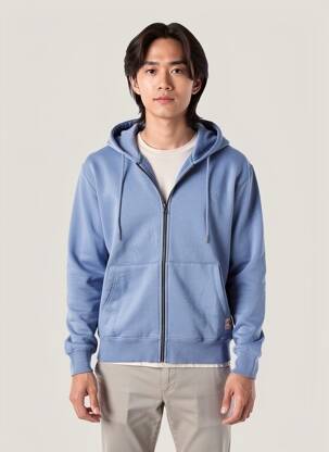 Veste casual resserrée sur le bas bleu IRON AND RESIN homme