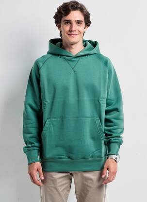 Sweat-shirt à capuche poches manches longues vert IRON AND RESIN homme