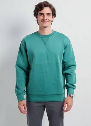Sweat-shirt manches longues manches longues vert fonce IRON AND RESIN homme