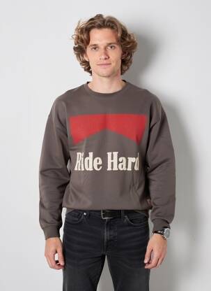 Sweat-shirt stretch manches longues gris IRON AND RESIN homme
