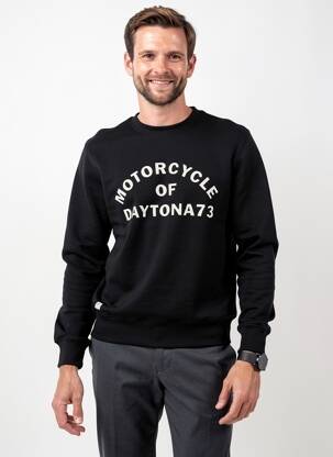 Sweat-shirt stretch manches longues noir DAYTONA homme