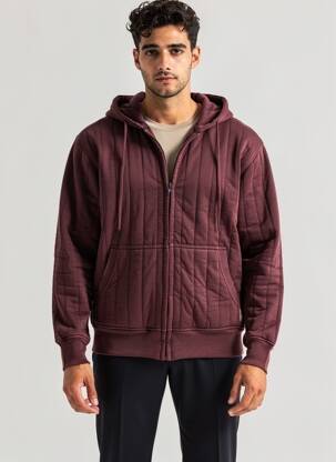 Veste casual resserrée sur le bas violet IRON AND RESIN homme
