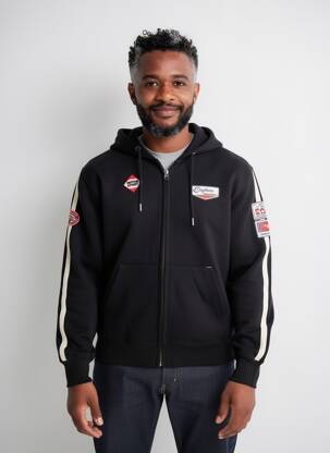 Veste casual resserrée sur le bas noir DAYTONA homme