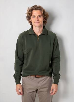 Sweat-shirt stretch manches longues vert IRON AND RESIN homme