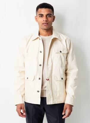 Veste casual fermeture boutonnée sur le devant beige IRON AND RESIN homme