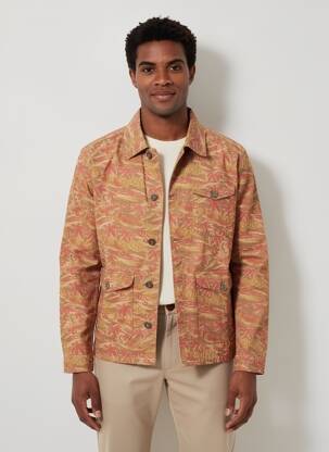 Veste casual fermeture boutonnée sur le devant orange IRON AND RESIN homme