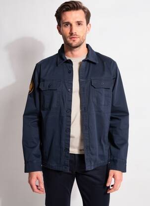 Veste casual fermeture boutonnée sur le devant bleu DAYTONA homme