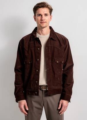 Veste casual fermeture boutonnée sur le devant marron IRON AND RESIN homme