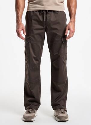 Pantalon cargo coupe droite taille normale gris DAYTONA homme