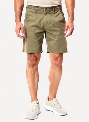 Short fermeture zippée sous rabat boutonné taille normale vert IRON AND RESIN homme
