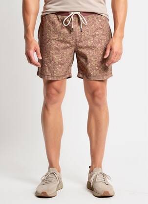Short tissage popeline taille normale violet IRON AND RESIN homme