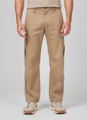 Pantalon cargo coupe droite taille normale marron IRON AND RESIN homme