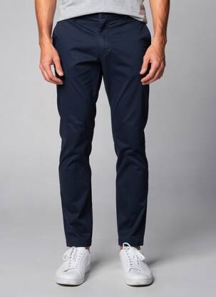 Pantalon chino tissage popeline taille normale bleu DAYTONA homme
