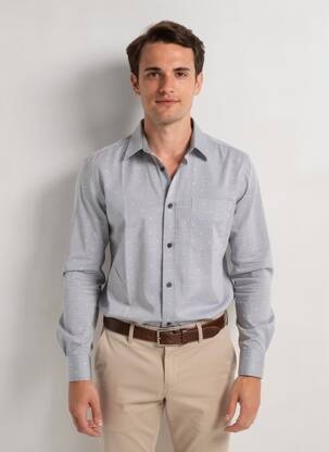 Chemise manches longues poches gris STREET ONE homme