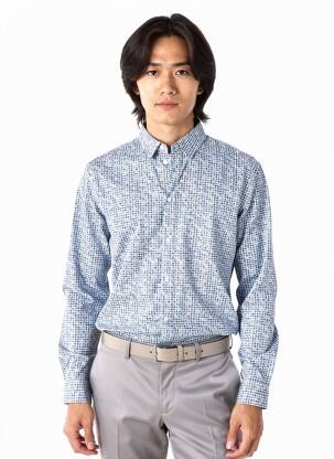 Chemise manches longues coupe droite bleu STREET ONE homme
