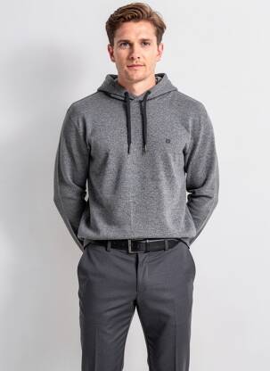 Sweat-shirt à capuche manches longues manches longues gris STREET ONE homme