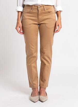 Pantalon slim stretch taille normale marron ARMITA femme