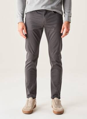 Pantalon slim fermeture zippée sous rabat boutonné taille normale noir STREET ONE homme