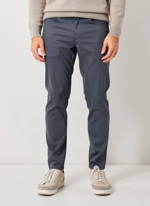 Pantalon slim fermeture zippée sous rabat boutonné taille normale bleu STREET ONE homme
