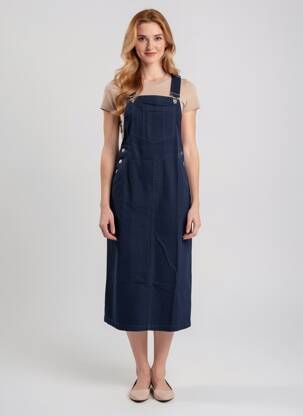 Robe mi-longue fines bretelles bleu WHITE STUFF femme