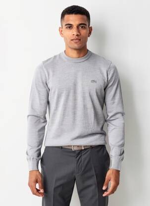 Pull stretch manches longues gris LACOSTE homme