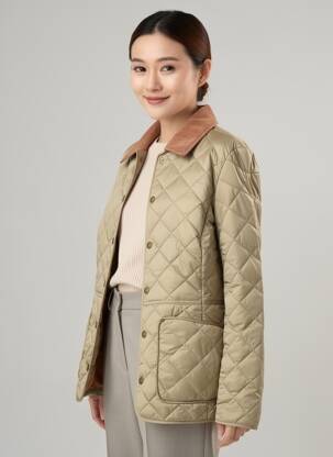 Doudoune manches longues sans capuche vert BETTY BARCLAY femme