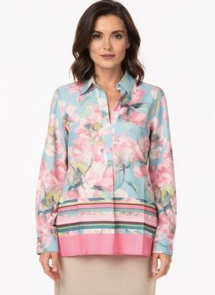 Blouse imprimé fleurs manches longues rose BETTY BARCLAY femme
