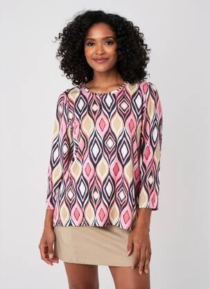 T-shirt manches 3/4 manches 3/4 rose BETTY BARCLAY femme