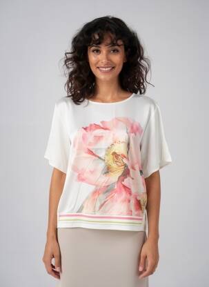 Blouse manches courtes manches courtes beige BETTY BARCLAY femme