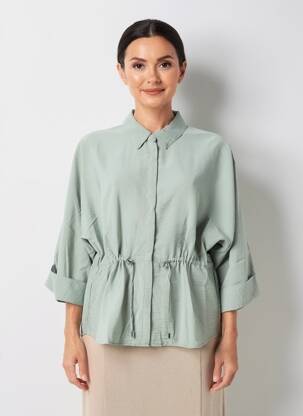 Chemisier tissage crêpe manches 3/4 vert BETTY BARCLAY femme