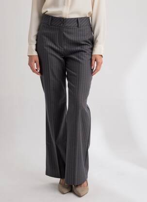 Pantalon flare stretch taille normale bleu LUCCHINI femme