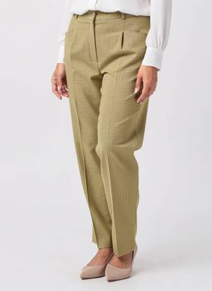 Pantalon droit stretch taille normale jaune LUCCHINI femme