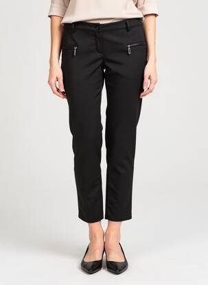 Pantalon 7/8 stretch taille normale noir KALAÏS femme