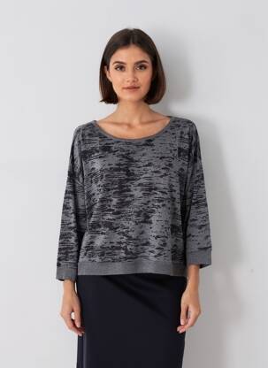 Top manches longues manches longues gris CBK femme
