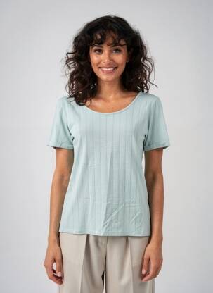 T-shirt stretch manches courtes vert TBS femme
